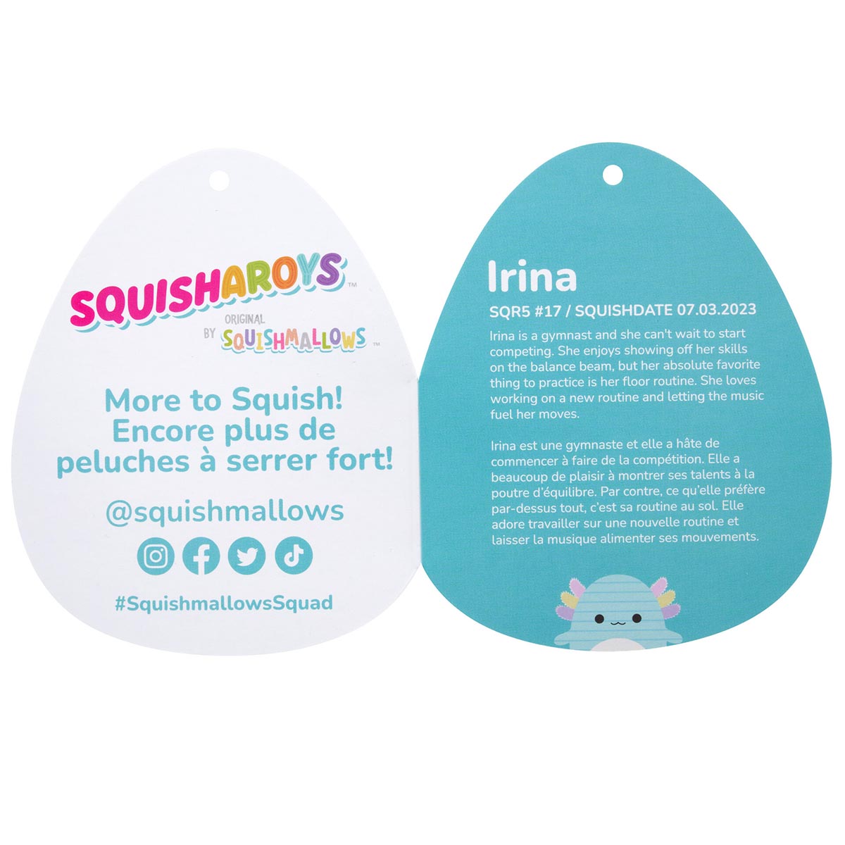 8-Inch Irina the Teal Corduroy Axolotl - Image 6