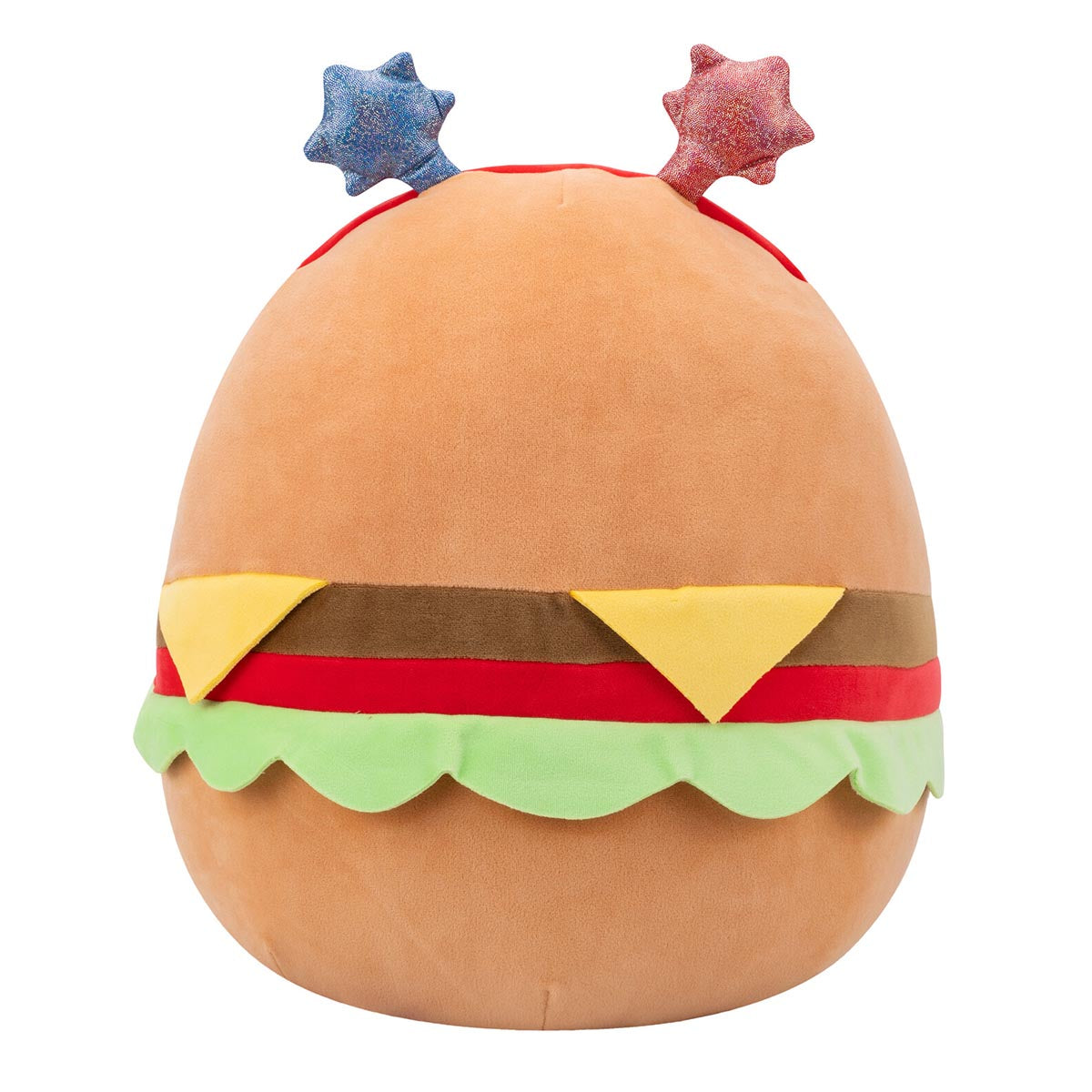 14-Inch Carl the Cheeseburger with Red and Blue Star Headband - Image 4